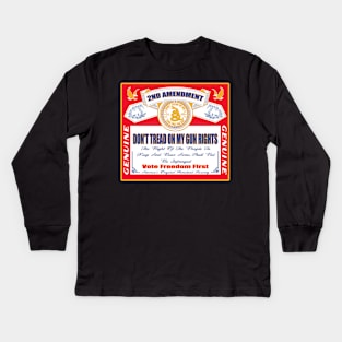 Dont Tread on my Gun Rights - 2nd Amendment Beer Design Kids Long Sleeve T-Shirt